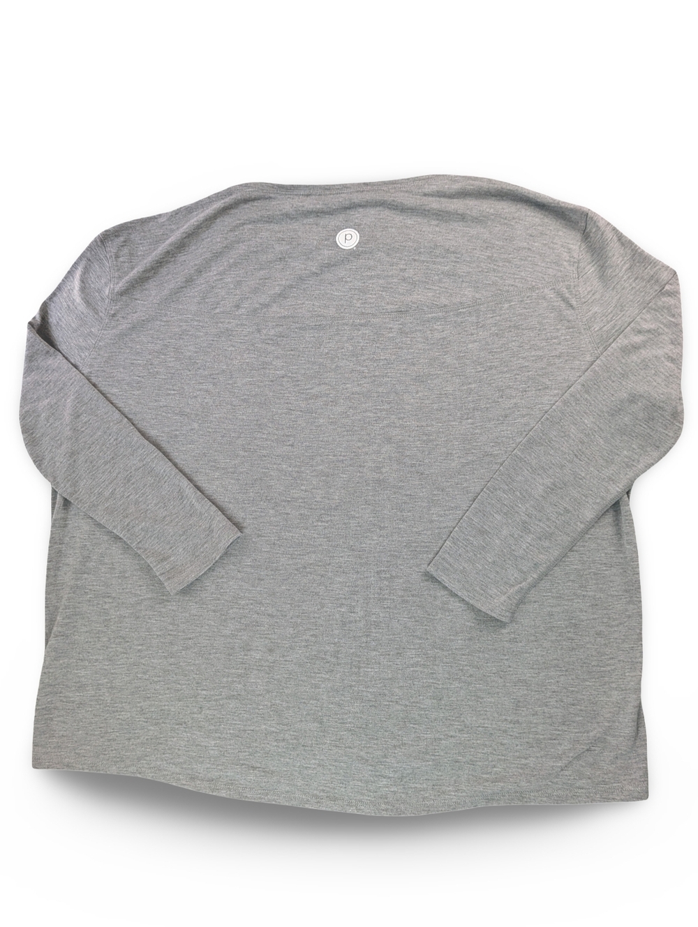 Pure Barre Circle P Light Gray Grey Long Sleeve Top Tee Loose Flowy Size M - Picture 2 of 4